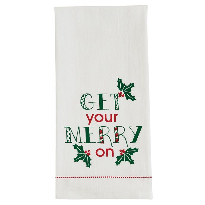 Get Your Merry On Print Dishtowel Thumbnail