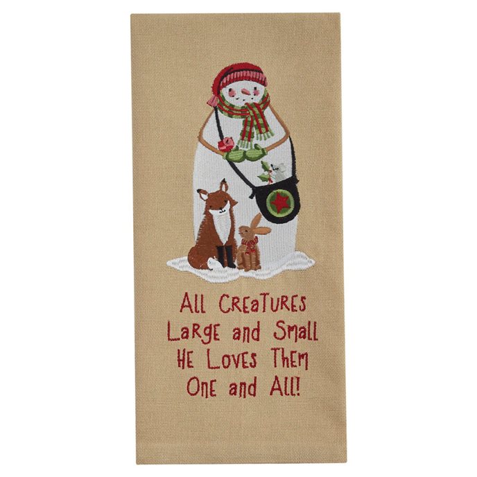 All Creatures Embroidered Dishtowel Thumbnail