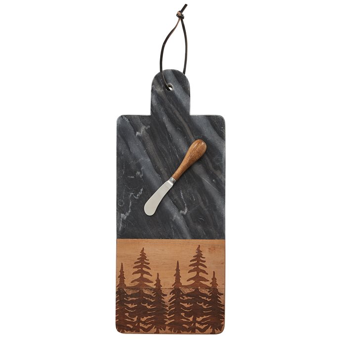 Tree Tops Marble/Wood Cutting Board & Spreader Thumbnail