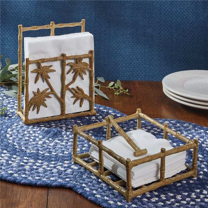 Bamboo Cast Metal Beverage Napkin Holder Thumbnail