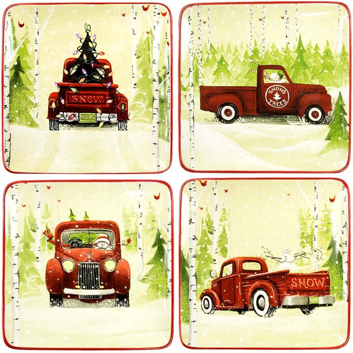 Christmas Vacatn Desrt Plate S/4 Thumbnail