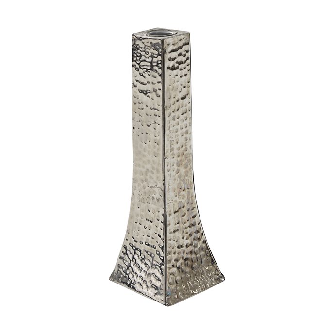 Hammered Silver Taper Holder - 9" Thumbnail