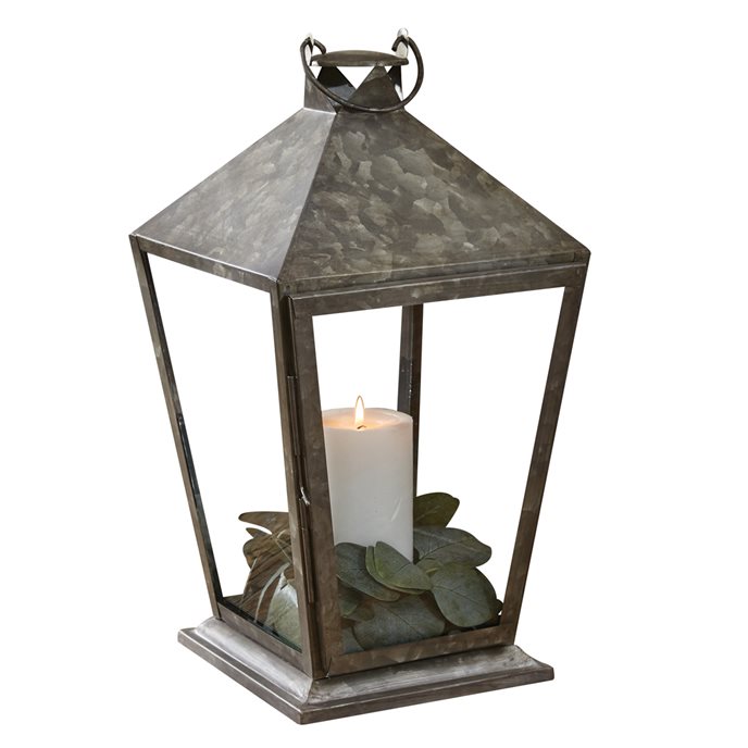 Tall Square Galvanized Lantern Thumbnail