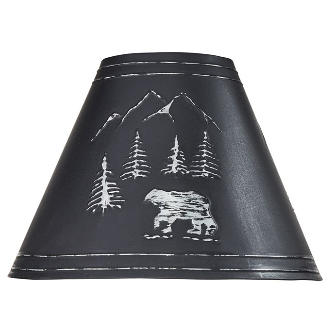 Black Bear Embossed Metal Lampshade 14" Thumbnail