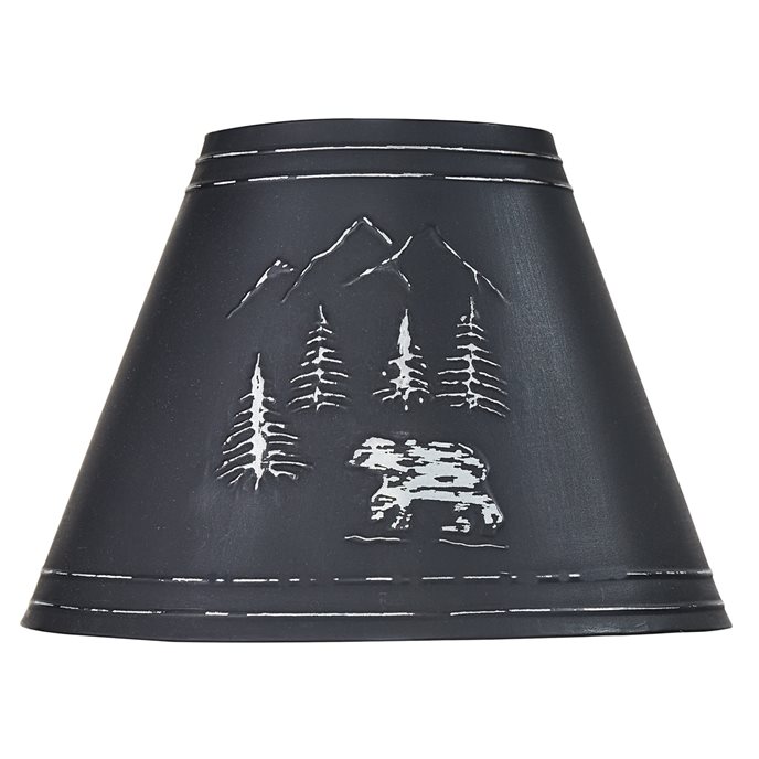 Black Bear Embossed Metal Lampshade 12" Thumbnail
