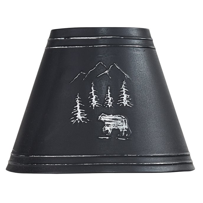 Black Bear Embossed Metal Lampshade 10" Thumbnail