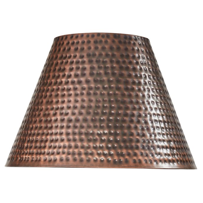 Hammered Copper Finish Lampshade 14" Thumbnail