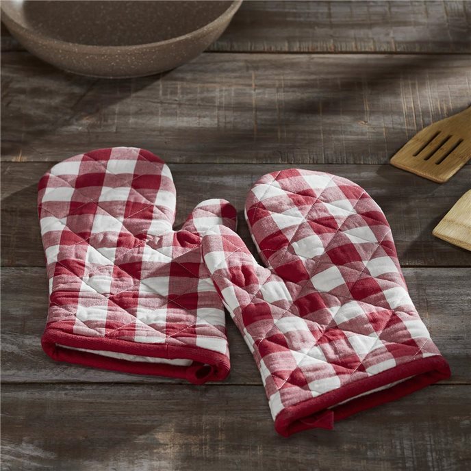 Annie Buffalo Check Red Oven Mitt Set of 2 Thumbnail