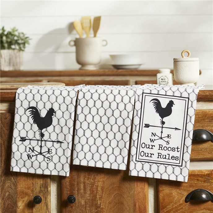 Down Home Our Roost Tea Towel Set of 3 19x28 Thumbnail