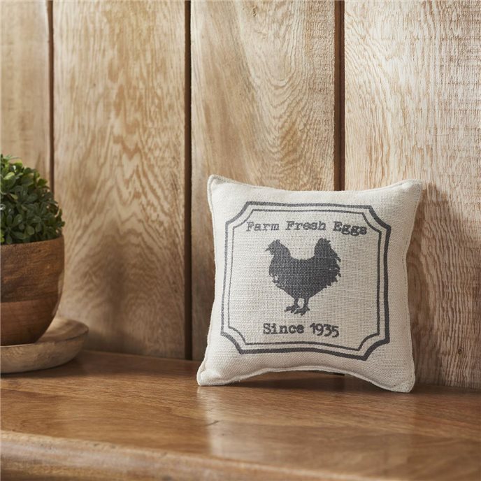 Finders Keepers Chicken Silhouette Pillow 6x6 Thumbnail