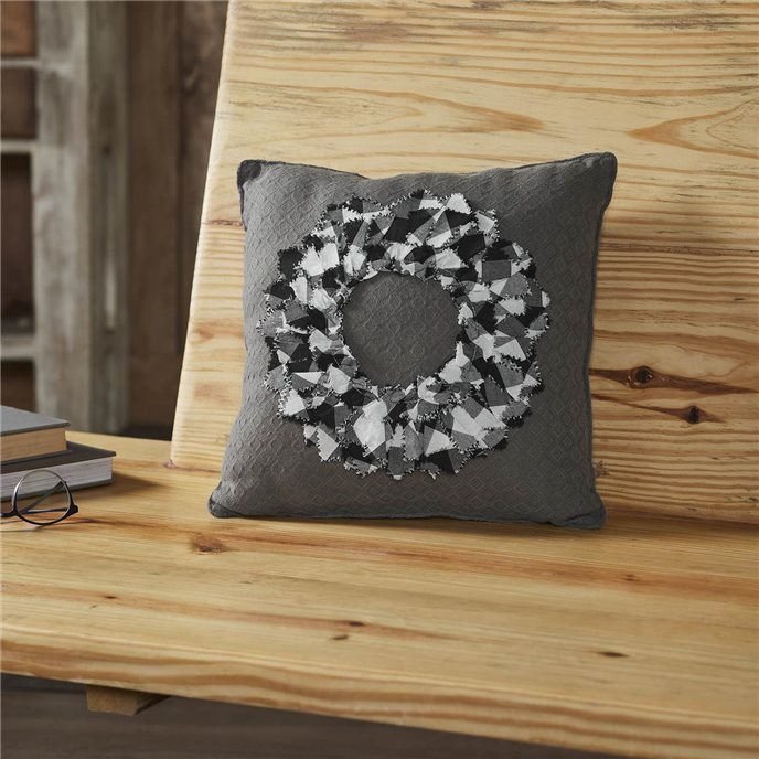 Finders Keepers Fabric Wreath Pillow 14x14 Thumbnail