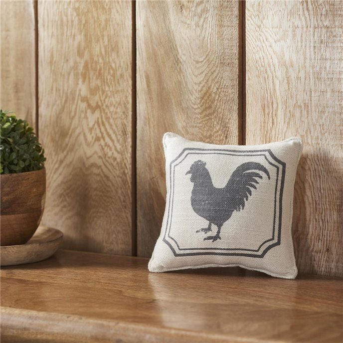 Finders Keepers Rooster Silhouette Pillow 6x6 Thumbnail