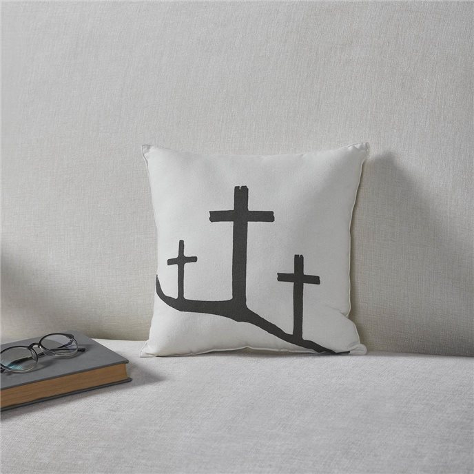 Risen 3 Crosses Pillow 12x12 Thumbnail
