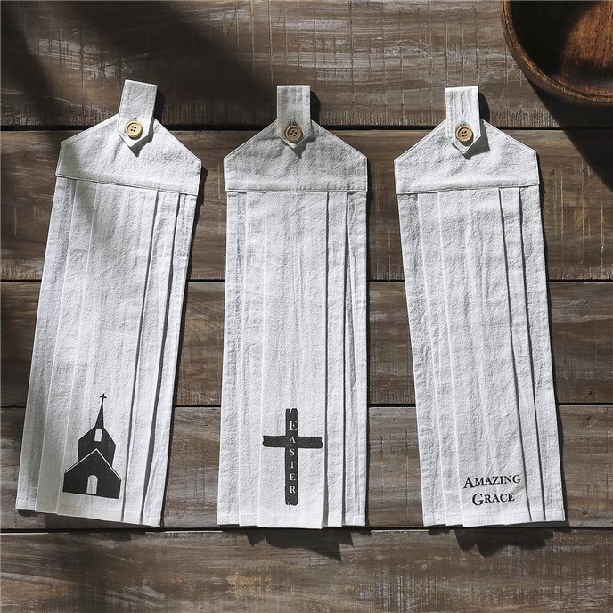 Risen Button Loop Tea Towel Set of 3 Thumbnail