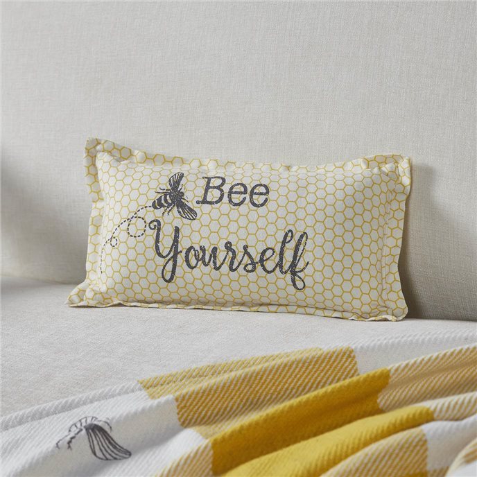 Buzzy Bees Bee Yourself Pillow 7x13 Thumbnail
