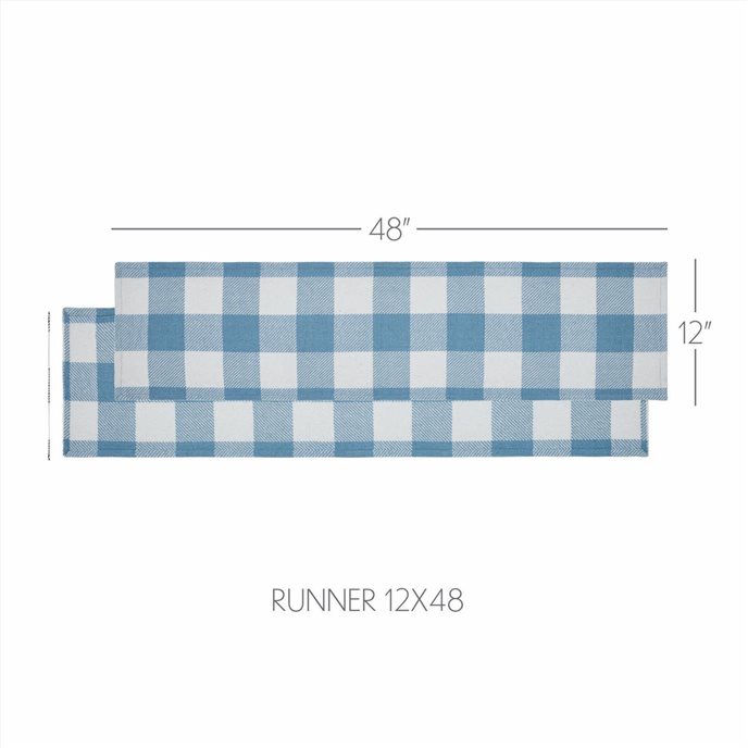 Annie Buffalo Check Blue Runner 12x48 Thumbnail