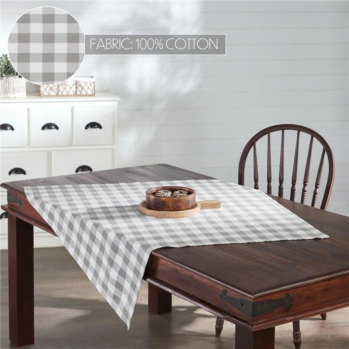 Annie Buffalo Check Grey Table Topper 40x40 Thumbnail