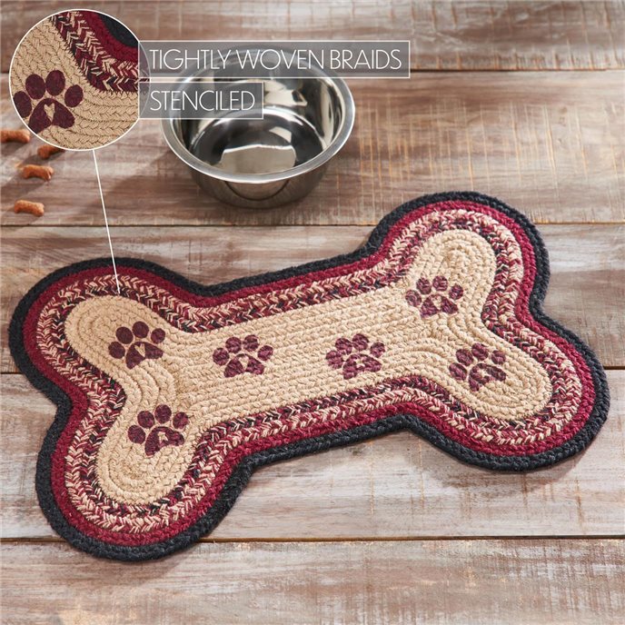 Connell Small Bone Rug Stencil Paws 11.5x17.5 Thumbnail
