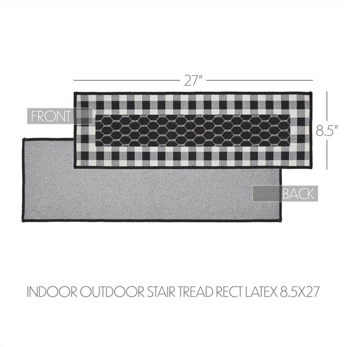 Down Home Polyester Stair Tread Rect Latex 8.5x27 Thumbnail