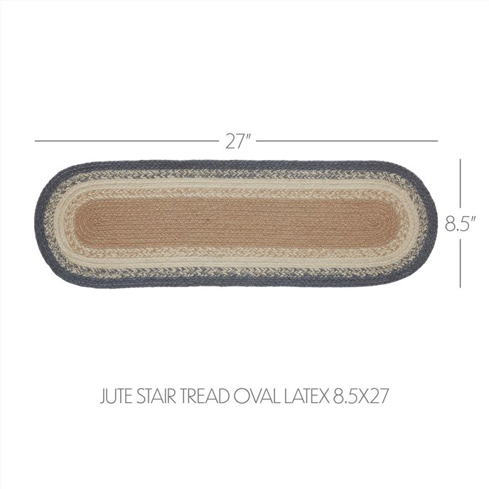 Finders Keepers Jute Stair Tread Oval Latex 8.5x27 Thumbnail