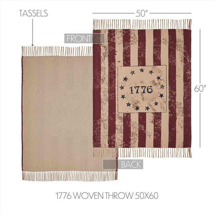 My Country 1776 Woven Throw 50x60 Thumbnail