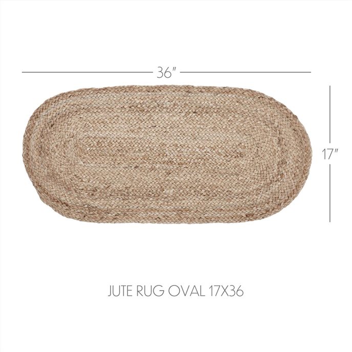 Natural Jute Rug Oval 17x36 Thumbnail