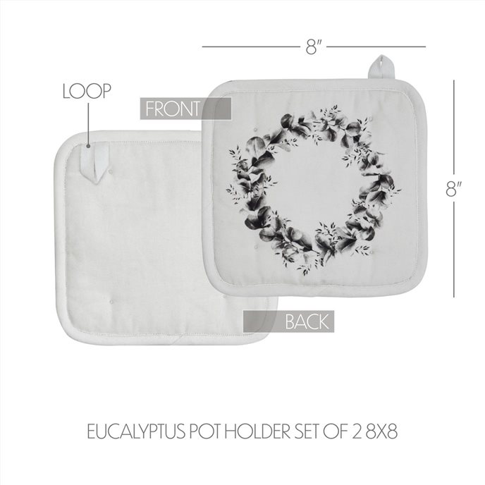 Finders Keepers Eucalyptus Pot Holder Set of 2 8x8 Thumbnail