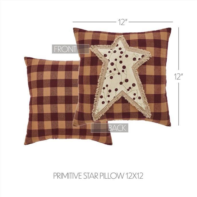 Pip Vinestar Primitive Star Pillow 12x12 Thumbnail