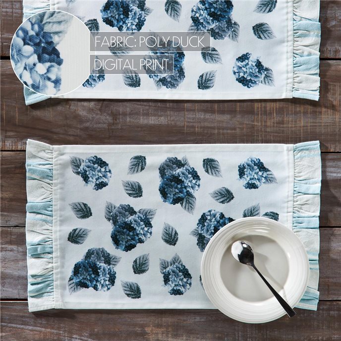 Finders Keepers Hydrangea Ruffled Placemat Set of 2 13x19 Thumbnail