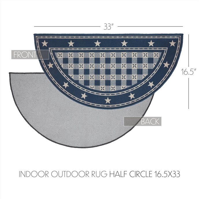 My Country Polyester Rug Half Circle 16.5x33 Thumbnail