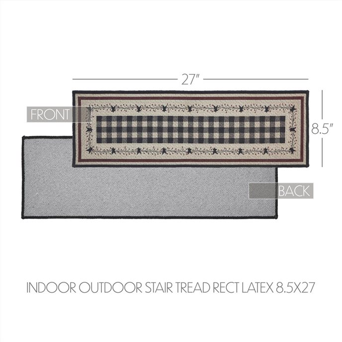Pip Vinestar Polyester Stair Tread Rect Latex 8.5x27 Thumbnail