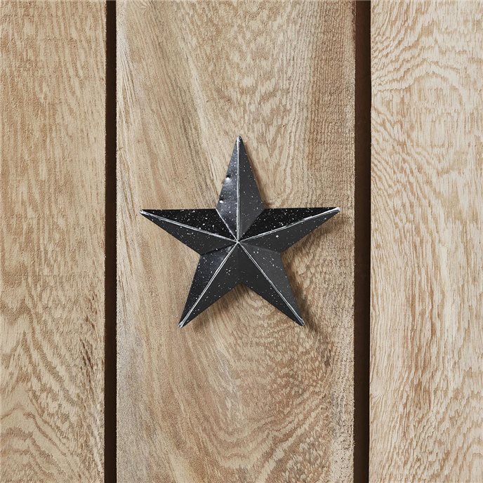 Metal Star Speckled Black Distressed 4x4 Thumbnail