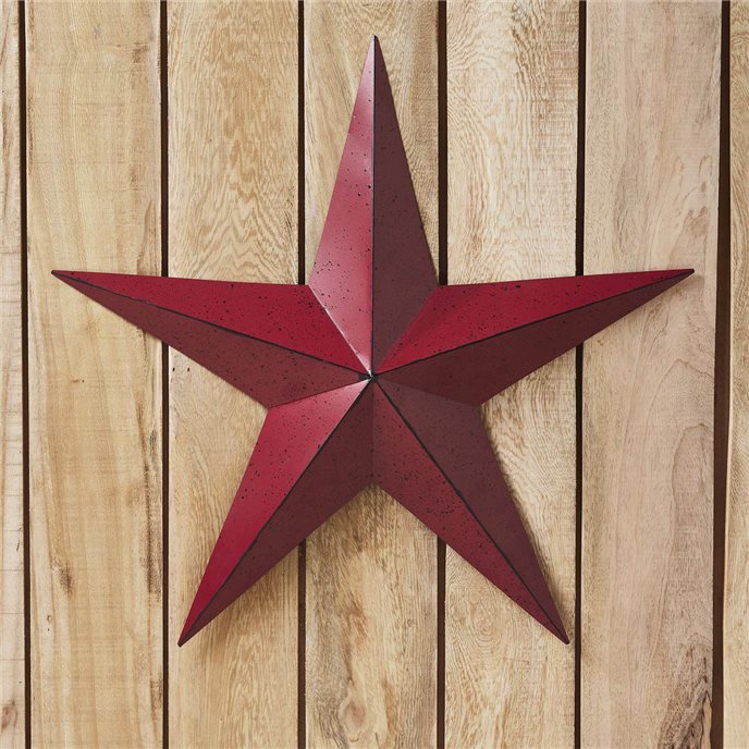 Metal Star Speckled Burgundy Distressed 24x24 Thumbnail