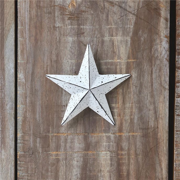 Metal Star Speckled White Distressed 4x4 Thumbnail