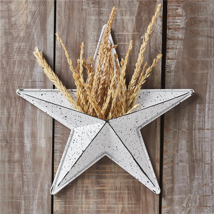 Metal Star Speckled w/ Pocket White Distressed 12x12 Thumbnail