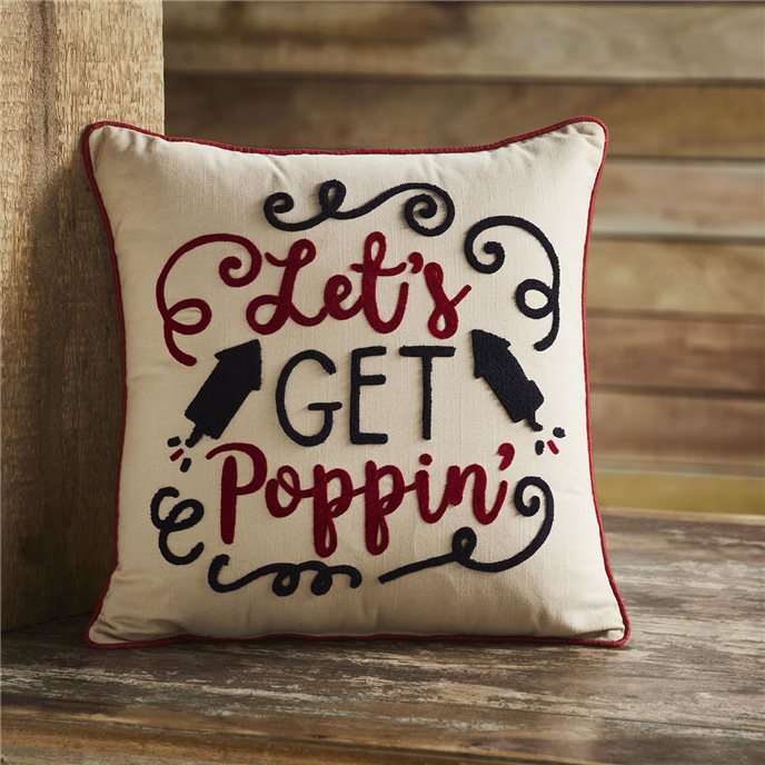 Let's Get Poppin Pillow 18x18 Thumbnail
