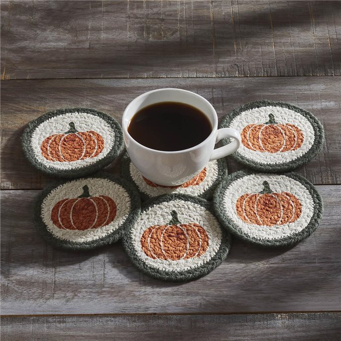 Pumpkin Bounty Stencil Coaster Set of 6 Thumbnail