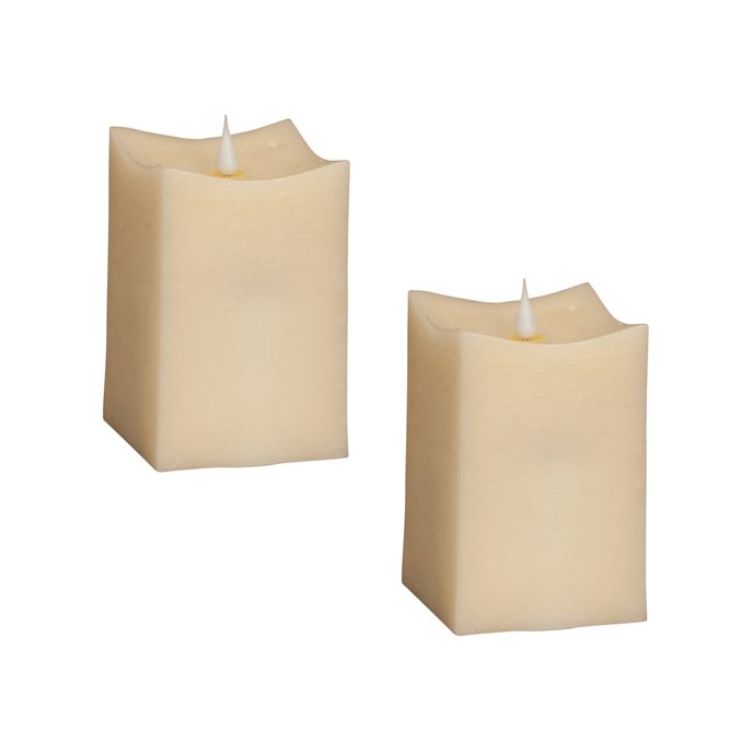 Simplux LED Squared Candle with Moving Flame and Remote (Set of 2) Thumbnail