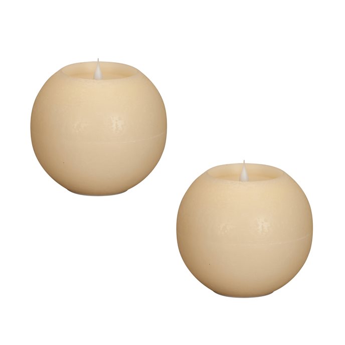 Simplux LED Round Candle with Moving Flame and Remote (Set of 2) Thumbnail
