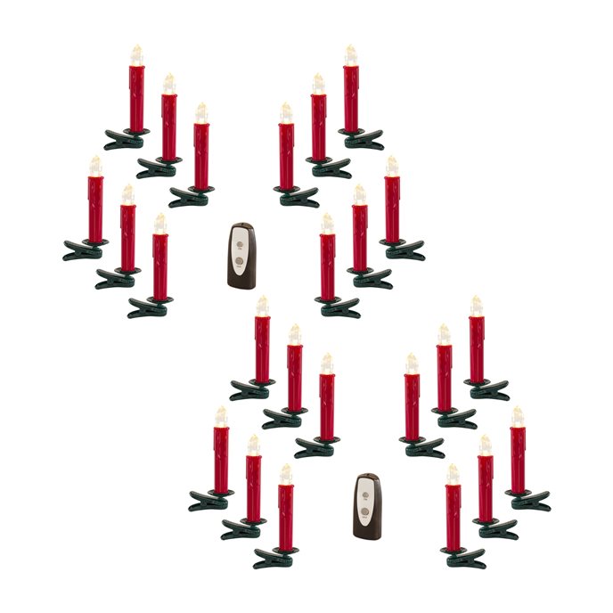 LED Clip on Taper Candle with Remote (Set of 24) Thumbnail
