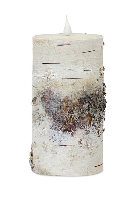 LED Birch Designer Candle with Remote 7"H Thumbnail