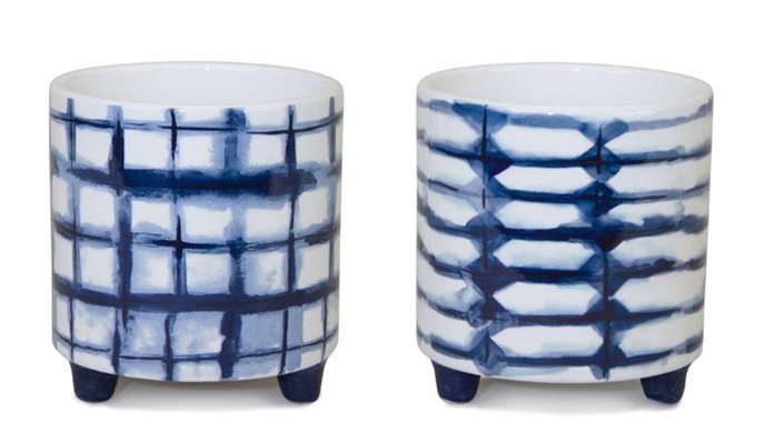 Tie-Dye Design Footed Planter (Set of 2) Thumbnail