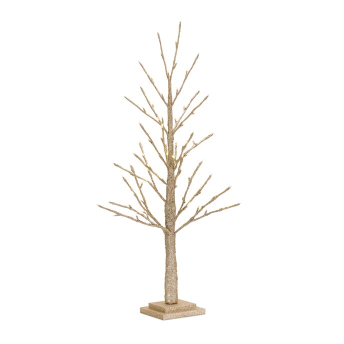 LED Lighted Gold Twig Tree 36"H Thumbnail