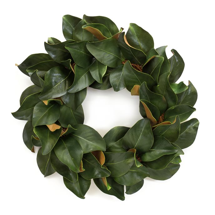 Magnolia Leaf Wreath 24"D Thumbnail