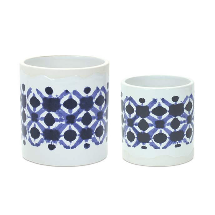 Tie-Dye Print Ceramic Pot (Set of 2) Thumbnail