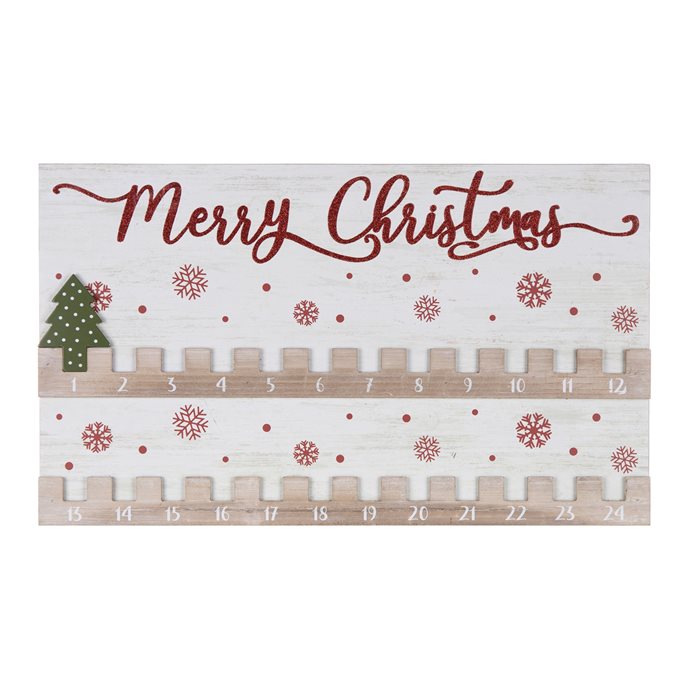 Wood Christmas Countdown 20"L Thumbnail