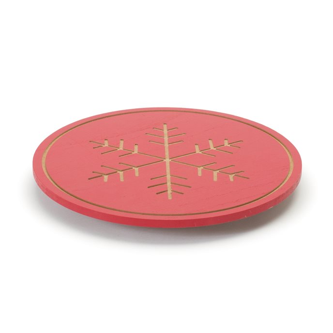 Wooden Snowflake Lazy Susan Tray (Set of 2) Thumbnail