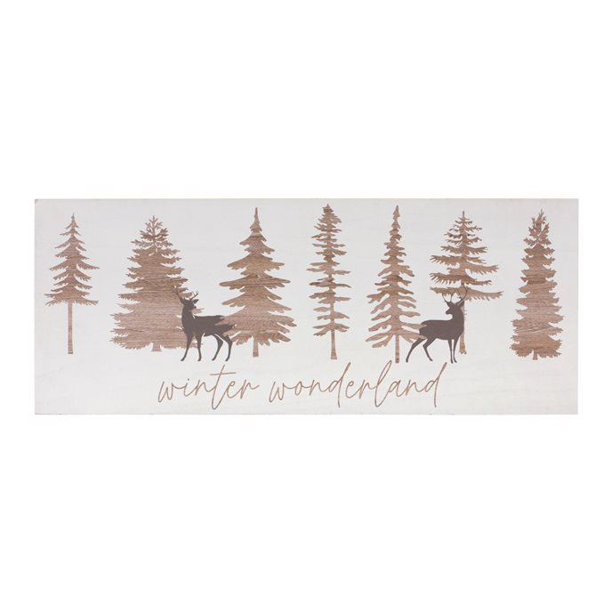 White Wood Winter Wonderlant Wall Sign (Set of 6) Thumbnail
