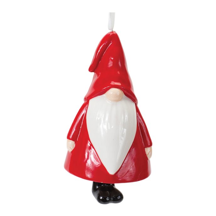Ceramic Gnome Bell Ornament (Set of 12) Thumbnail