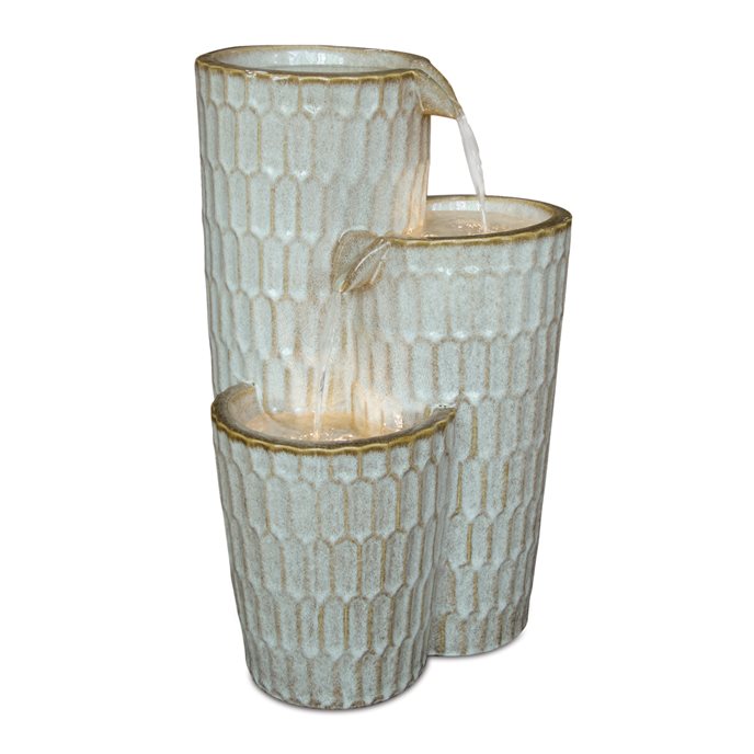 Ceramic Cascading Bowl Fountain 25"H Thumbnail